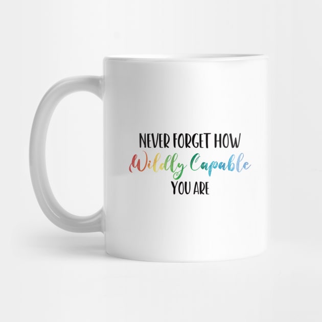 Never Forget How Wildly Capable You Are, Positivity, Inspirational, Self Love, Aesthetic Label, Inspirational Decal, Motivational by Gaming champion